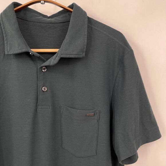 Vouri Blue Green Ace Performance Oregano Short Sleeve Polo Shirt Size Medium - Picture 2 of 8